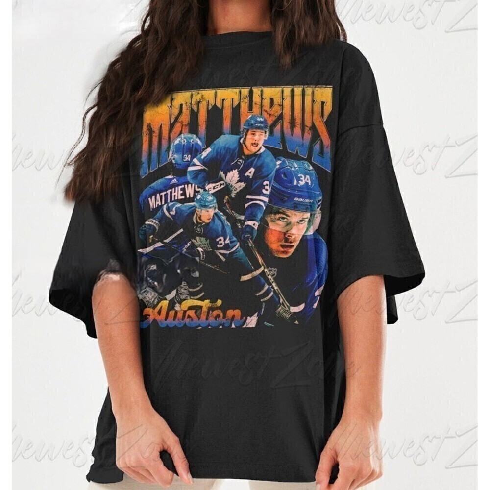 Auston Matthews Hockey American Graphic Sport Fan Casual T-Shirt